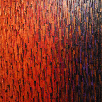 Schilderij getiteld "Fondu couleur orang…" door Jonathan Pradillon, Origineel Kunstwerk, Acryl Gemonteerd op Frame voor hout…