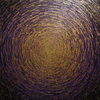 Malarstwo zatytułowany „Éclat or violet.” autorstwa Jonathan Pradillon, Oryginalna praca, Akryl Zamontowany na Drewniana ram…