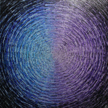 Pintura titulada "Éclat mixte bleu vi…" por Jonathan Pradillon, Obra de arte original, Acrílico Montado en Bastidor de camil…