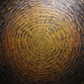 Painting titled "Éclat or bronze." by Jonathan Pradillon, Original Artwork, Acrylic Mounted on Wood Stretcher frame