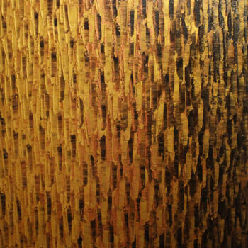 Peinture intitulée "Fondu couleur or cu…" par Jonathan Pradillon, Œuvre d'art originale, Acrylique Monté sur Châssis en bois
