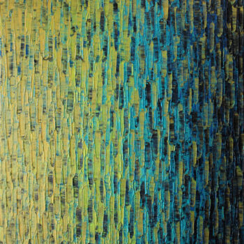제목이 "Fondu couleur or ve…"인 미술작품 Jonathan Pradillon로, 원작, 아크릴 나무 들것 프레임에 장착됨