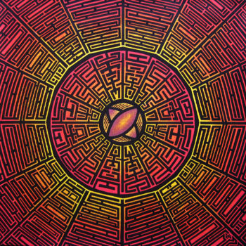 Pintura intitulada "Centrifuge" por Jonathan Pradillon, Obras de arte originais, Acrílico Montado em Cartão