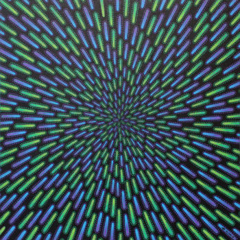 Pintura intitulada "Particule verte et…" por Jonathan Pradillon, Obras de arte originais, Acrílico Montado em Cartão