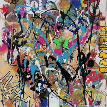Peinture intitulée "L'explosion" par Jonger, Œuvre d'art originale, Acrylique
