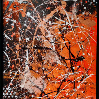 Schilderij getiteld "CHOCO-ORANGE" door Jonger, Origineel Kunstwerk, Acryl