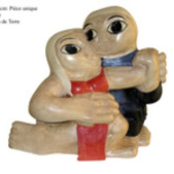 雕塑 标题为“Tango” 由Jongleurs De Terre, 原创艺术品, 陶瓷