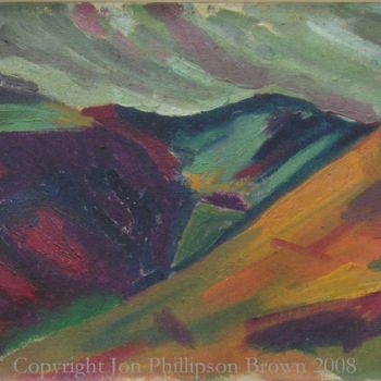 Painting titled "Colinas y cielo" by Jon Phillipson Brown, Original Artwork