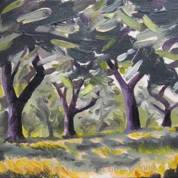 Pintura intitulada "Manzanos 1" por Jon Phillipson Brown, Obras de arte originais