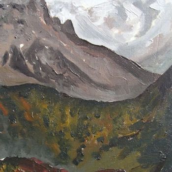 Schilderij getiteld "Vista de Montañas d…" door Jon Phillipson Brown, Origineel Kunstwerk