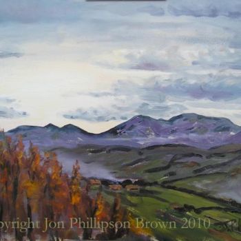 Pintura titulada "Morning Landscape" por Jon Phillipson Brown, Obra de arte original, Oleo
