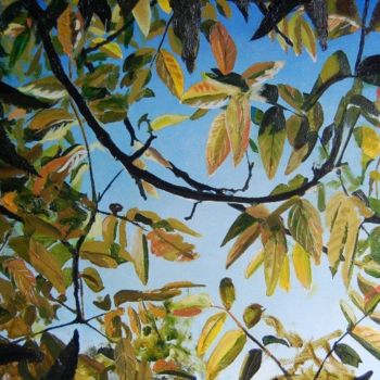 Schilderij getiteld "The Leaves and bran…" door Jon Phillipson Brown, Origineel Kunstwerk, Anders