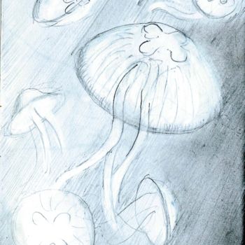 Картина под названием "jellyfish.jpg" - Jon Phillipson Brown, Подлинное произведение искусства