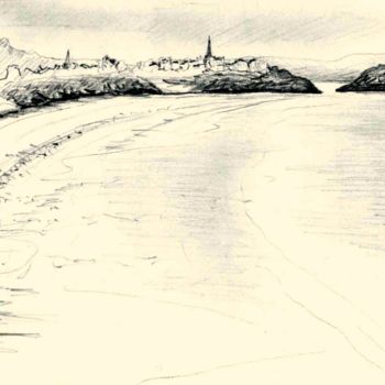 Drawing titled "Tenby" by Jon Phillipson Brown, Original Artwork