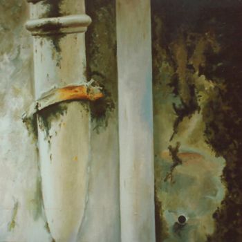 Pintura intitulada "Drainpipes" por Jon Phillipson Brown, Obras de arte originais, Óleo