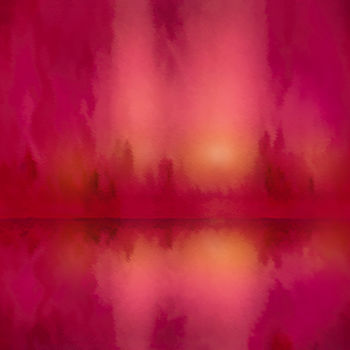 Digital Arts titled "Red Sky at Night" by Jon Woodhams, Original Artwork, Digital Painting