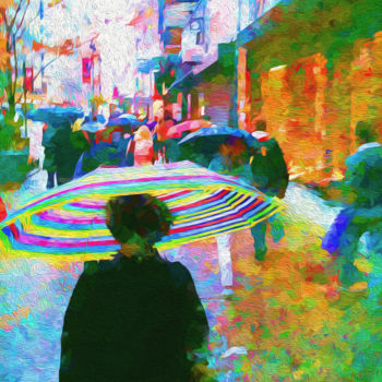 Digital Arts με τίτλο "Rainy Morning on 34…" από Jon Woodhams, Αυθεντικά έργα τέχνης, 2D ψηφιακή εργασία