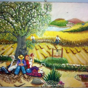 Pintura intitulada "El olivo vigia de l…" por Joper, Obras de arte originais, Óleo