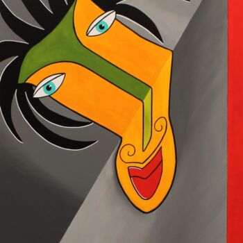 Schilderij getiteld "Dali prend son temp…" door Jopy, Origineel Kunstwerk, Acryl