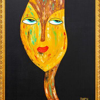Malerei mit dem Titel "Miss Pompéi" von Jopy, Original-Kunstwerk, Acryl