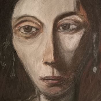 Painting titled "woman" by Jora Poshytilo, Original Artwork, Pastel