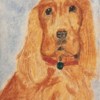 Рисунок под названием "dog" - Jora Poshytilo, Подлинное произведение искусства, Пастель