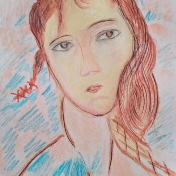 Drawing titled "woman b" by Jora Poshytilo, Original Artwork, Pencil