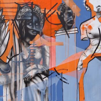 Картина под названием ""Just Silhouette"" - Jordana Pardo, Подлинное произведение искусства, Акрил