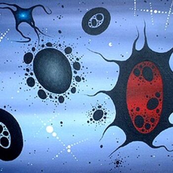 Pintura titulada "Galaxia III" por Jordi Bofill, Obra de arte original, Oleo
