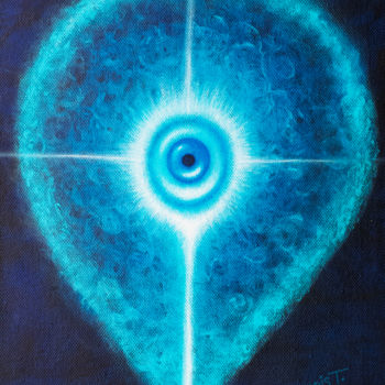 Malerei mit dem Titel "Cosmos eye.jpg" von Jordis T.O.Earth, Original-Kunstwerk, Acryl