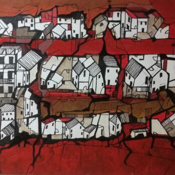 Peinture intitulée "favelawalk 08" par Jörg Johannes Pfeifer, Œuvre d'art originale
