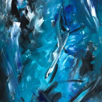 Painting titled "Blue Acryl auf Lein…" by Jörg Weber, Original Artwork, Acrylic