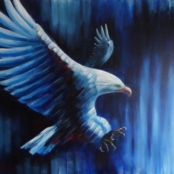 Painting titled ""Eagle strike"" by Jorge Albuquerque, Original Artwork, Acrylic