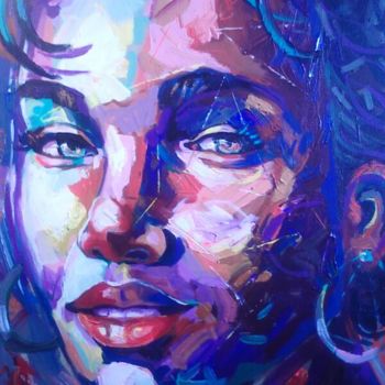 绘画 标题为“Woman Face” 由Jorge Garcia, 原创艺术品, 油
