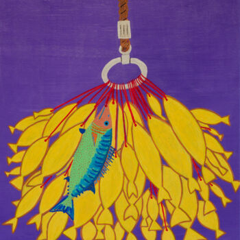 Painting titled "Bycatch" by Jorge Gonzalez, Original Artwork, Acrylic