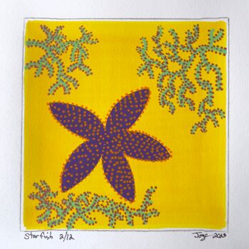 Malerei mit dem Titel "Starfish 2/12" von Jorge Gonzalez, Original-Kunstwerk, Acryl