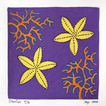Painting titled "Starfish 4/12" by Jorge Gonzalez, Original Artwork, Acrylic
