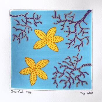 Картина под названием "Starfish 5/12" - Jorge Gonzalez, Подлинное произведение искусства, Акрил