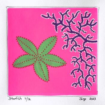 Painting titled "Starfish 7/12" by Jorge Gonzalez, Original Artwork, Acrylic