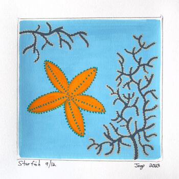 Painting titled "Starfish 9/12" by Jorge Gonzalez, Original Artwork, Acrylic
