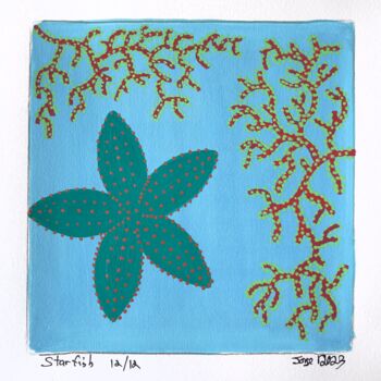 Картина под названием "Starfish 12/12" - Jorge Gonzalez, Подлинное произведение искусства, Акрил