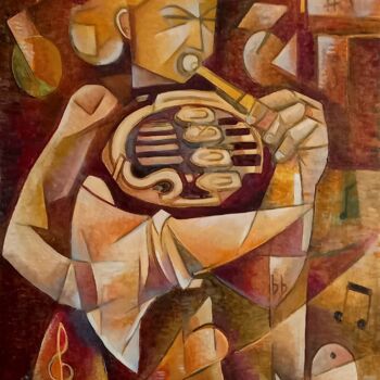 Peinture intitulée "Trompista" par Jorge Manuel Santos, Œuvre d'art originale, Huile