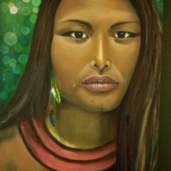 Painting titled "Maja Aborigen" by Jorge Oberto, Original Artwork, Acrylic