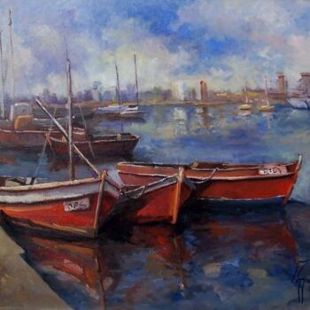 Pintura titulada "Tres Barcas" por Jorge Pizzanelli, Obra de arte original