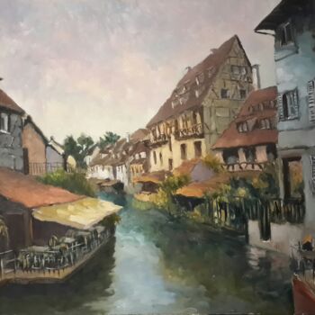 Pintura titulada "Colmar , Francia" por Jorge Pizzanelli, Obra de arte original, Oleo
