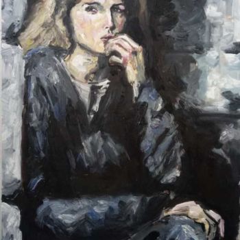 Painting titled "Maria Magdalena na…" by Jorge Quiros, Original Artwork, Oil