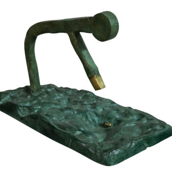 Sculpture titled "Farmer (Agricultor)" by Jorge Braga, Original Artwork, Metals