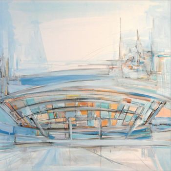 Painting titled "L'auditorium (Lyon)" by Jorge Coelho, Original Artwork, Acrylic