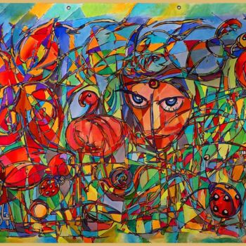 Painting titled "Papillon (6)" by Jorge Coelho, Original Artwork, Acrylic