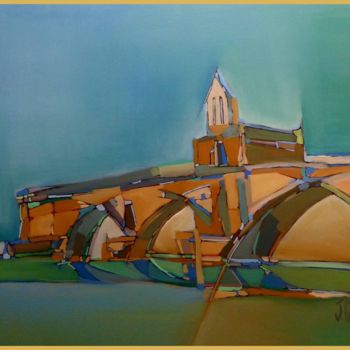Peinture intitulée "Le pont Benezet" par Jorge Coelho, Œuvre d'art originale, Huile